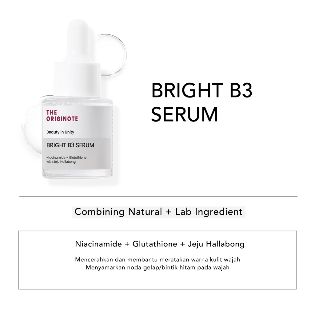 The Originote Serum Bright B3 / Acne B5 / Ceratides / Peeling / Astachiol / Toner H-llow / Ceraluronic / All Variant 20ml