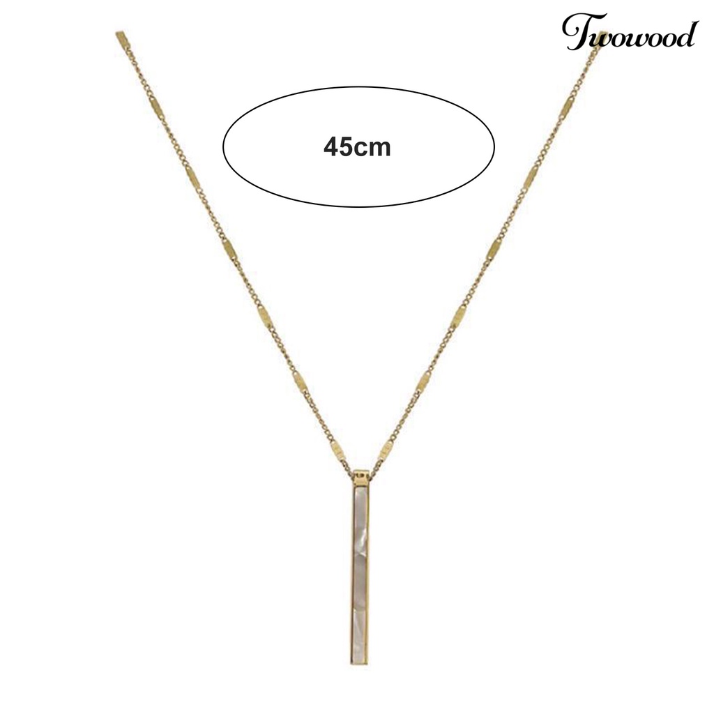 Twowood Wanita Kalung Emas Rantai Ramping Minimalis Elegan Panjang Liontin Wanita Klavikula Kalung Fashion Perhiasan