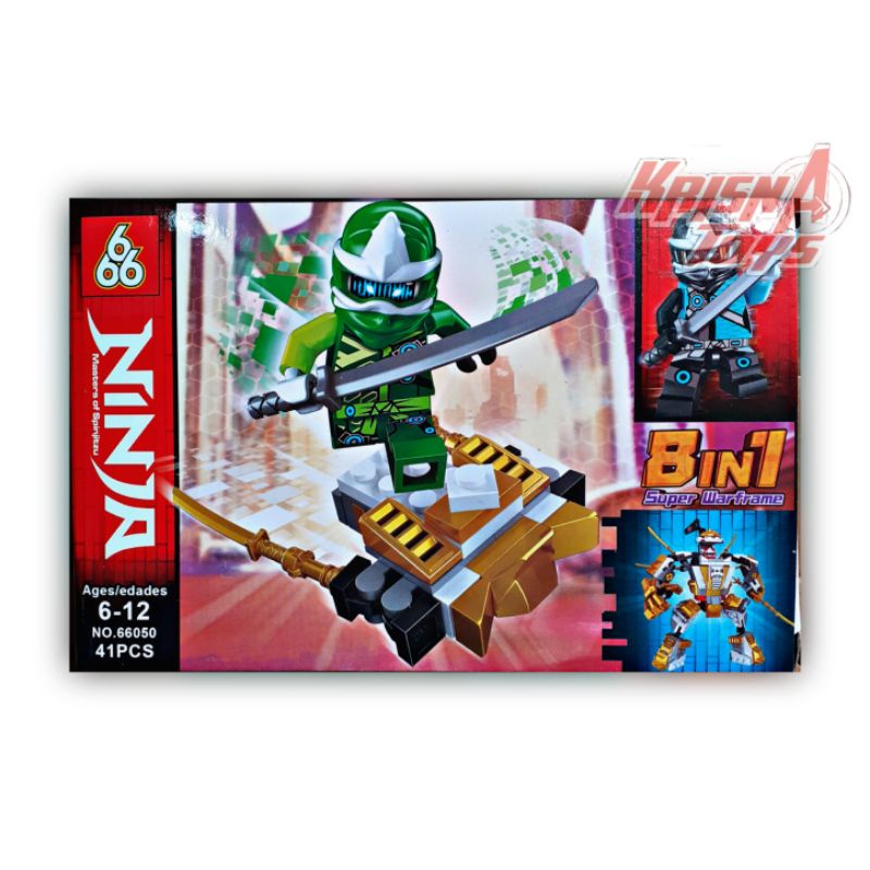 MAINAN BALOK SUSUN FIGURE NINJA/BRICKS NINJA MASTER 8 in 1