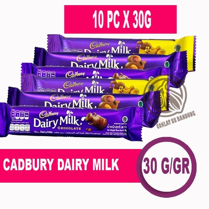 

❆ CADBURY DAIRY MILK 30GR ISI 10 PCS, COKELAT CADBURY 30 GRAM 30 gr ➽