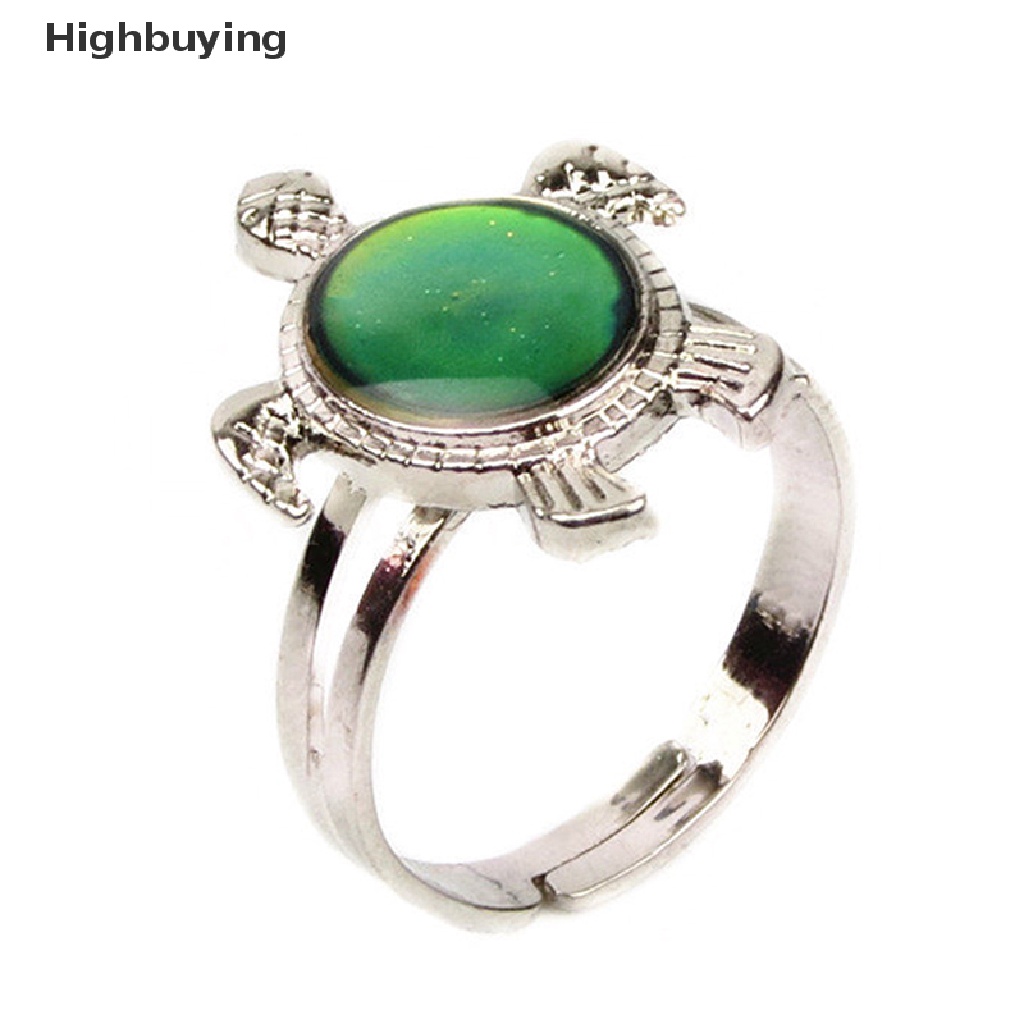 Hbid Fashion Chic 1PC Mood Ring Berubah Warna Turtle Adjustable Temperature Ring Glory