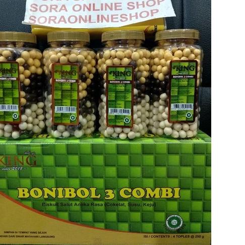 

♫ 1 Dus (4 Toples) Bonibol 3 Combi d' King (Cokelat, Susu, Keju) ✈