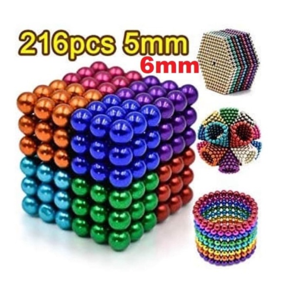 

Promo Bola Magnet Warna Warni 216pcs Buckyballs Color Magnetic Balls - 5mm Rainbow Berkualitas