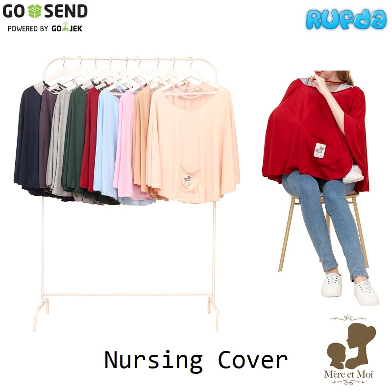 Mere et Moi Apron O Nursing Cover Celemek Penutup Menyusui Depan Belakang Katun Adem
