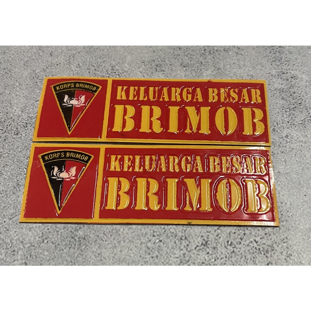 Stiker Plat Keluarga Besar Brimob - Stiker Brimob -Sticker Brimob Plat Motor Mobil