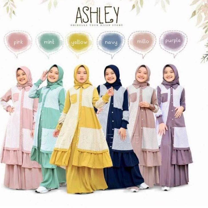 ◄ Ashley Kids Baju Muslim Anak Gamis Anak Perempuan Usia7-13th Baju Muslim Tanggung ➴