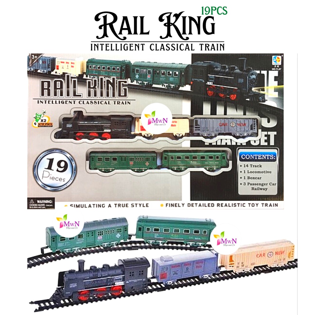 MWN.TOYS Kereta Api Rail King 19 Pcs No.JS1705