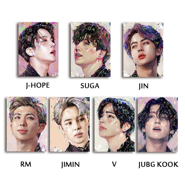 

Scetch Diy 5D Diamond Painting Paint By Number Drill Bts Bangtan 30*40Cm - 2