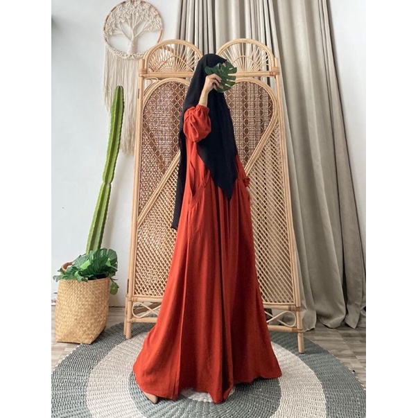 BASMA ABAYA || Abaya POLOLINEN Premium Import Polos Bigsize || PB 140 cm