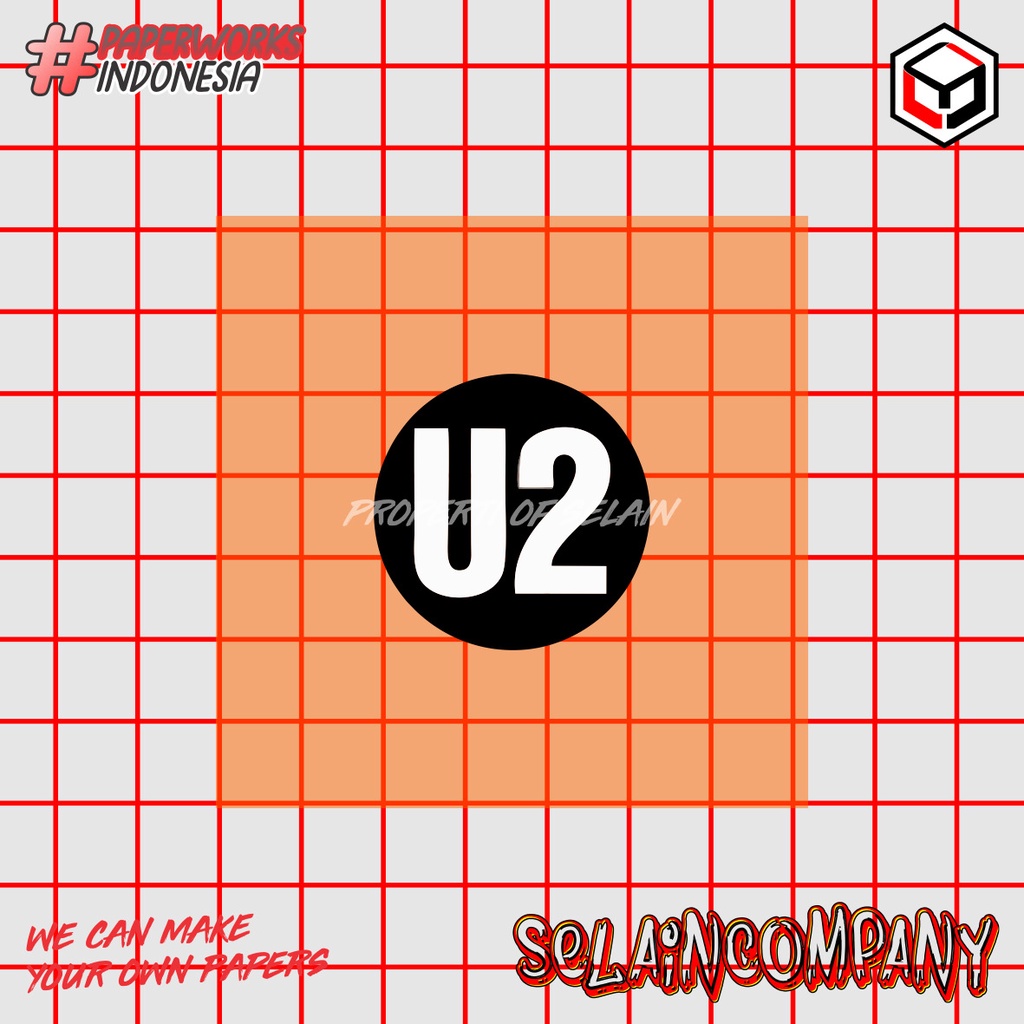 

STICKER SELAIN.CO motif musik band 'U2