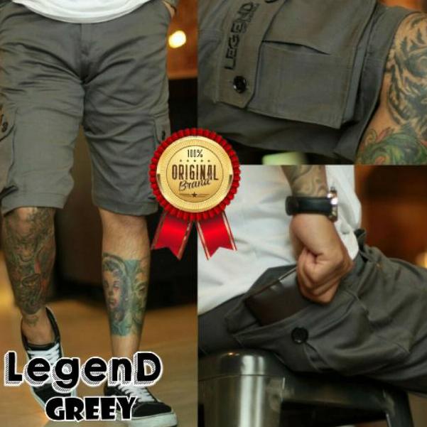 Rekomendasi Celana cargo pria LoD Grey Legend of Denim cargo legend / cargo pendek / celana retro / 