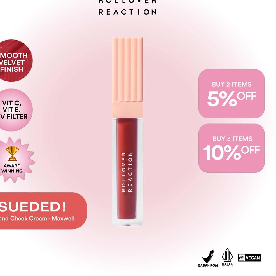 ❊ [LIMITED EDITION] SUEDED Lip and Cheek Cream - Maxwell - hydrating soft matte finish - Rollover Re