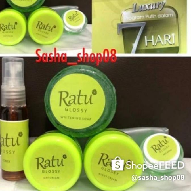 ✤ paket CREAM RATU GLOSSY LUXURY PAKET PENGELUPASAN ♡