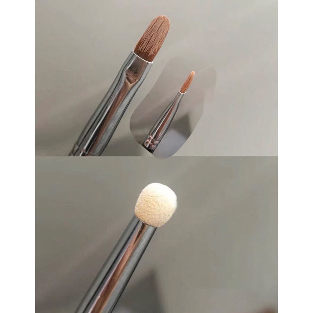 Sikat Concealer Halus Kepala Ganda Praktis Brush Makeup Kepala Spons Lembut