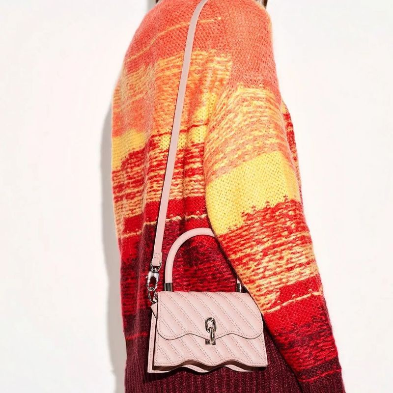 CK Freja Wavy Quilted Top Handle Bag