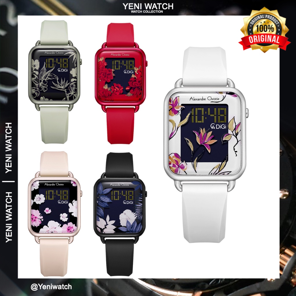 Alexandre Christie AC 9378 / Ac9378 Jam Tangan Wanita Digital Original Garansi Resmi 1 Tahun