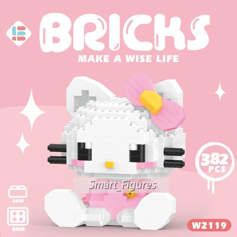 Partikel Kecil Blok Bangunan Sanrio Kuromi My Melody Anak Rakitan Mainan Penjualan Panas Hello Kitty Anak Perempuan Hadiah [In Stock]