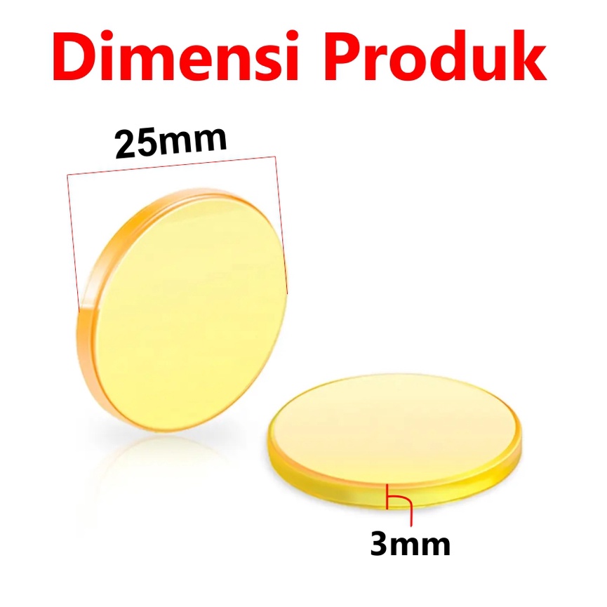 [HAEBOT] Cloudray Lensa Laser Co2 D25mm 25mm USA ZnSe FL CNC Fokus Focus Lens CL88 Head Cutting Engraver