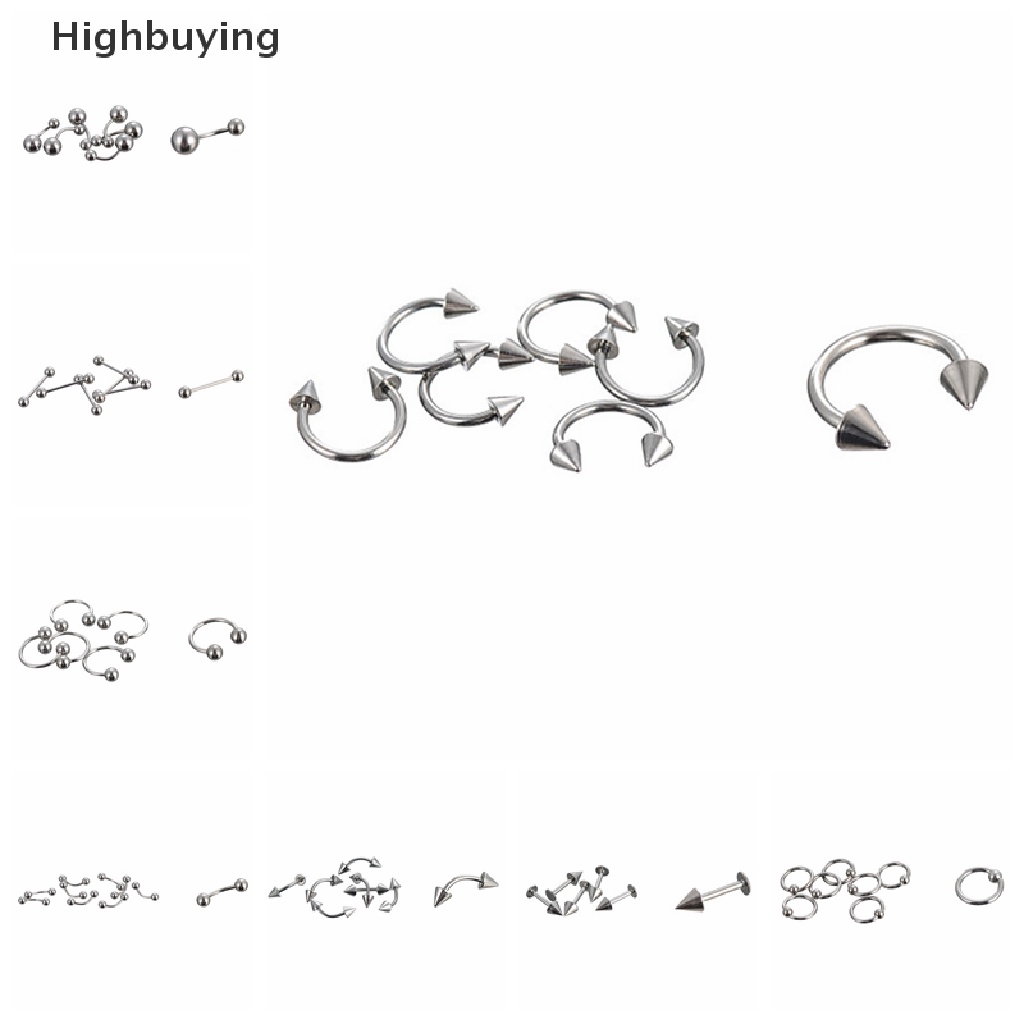 Hbid 66pcs Sexy Stainless Steel Lidah Nipple Bar Cincin Barbel Tubuh Perhiasan Glory