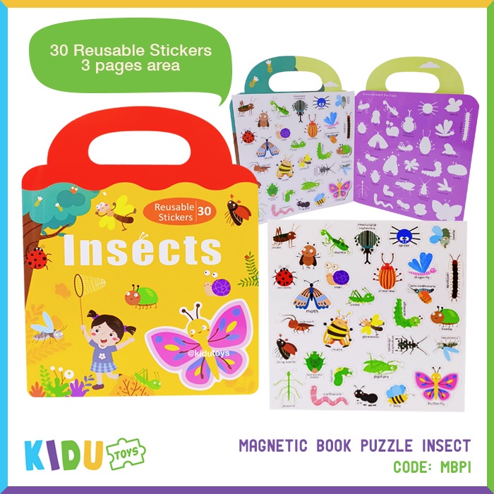 Mainan Edukasi Buku Belajar Magnetic Anak Magnetic Book Puzzle Kidu Toys