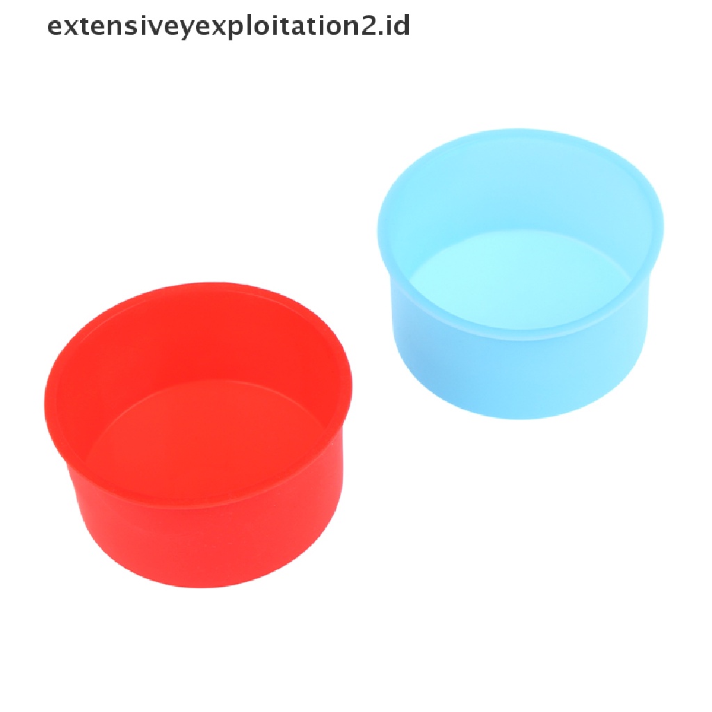 {NEW} 1pc Cetakan Kue Mini Silikon 4inch Loyang Bulat Cetakan Kue DIY Anti Lengket.