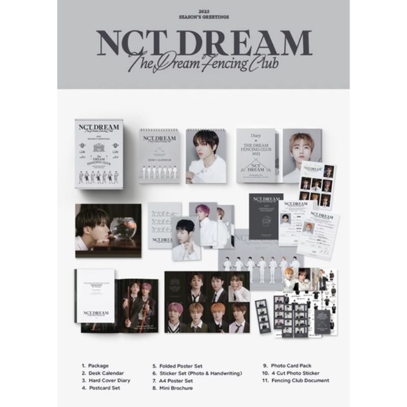 SHARING SEASON GREETING 2023 SG23 NCT DREAM MARK RENJUN JENO HAECHAN JAEMIN CHENLE JISUNG
