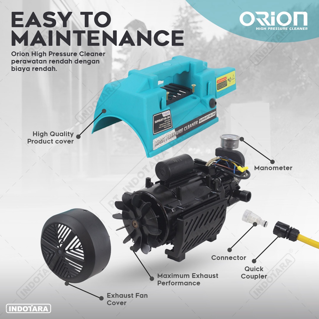 Alat steam cuci motor &amp; mobil Jet Cleaner - Orion SUPERJET100SM Silent (Tidak Berisik)