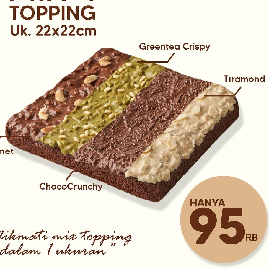 

➭ Mbun Brownies Panggang Mix Topping Ukr 22x22 | Brownies Panggang | Brownies Melted | Fudgy Brownies | Coklat | Keju | Makanan Ringan ✵