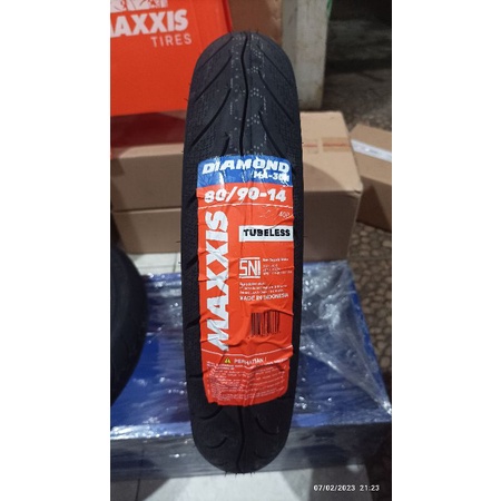 new ban tubles maxxis diamond ma-3dn 80/90-14, produk dijamin asli ori !!! free pentil !!!