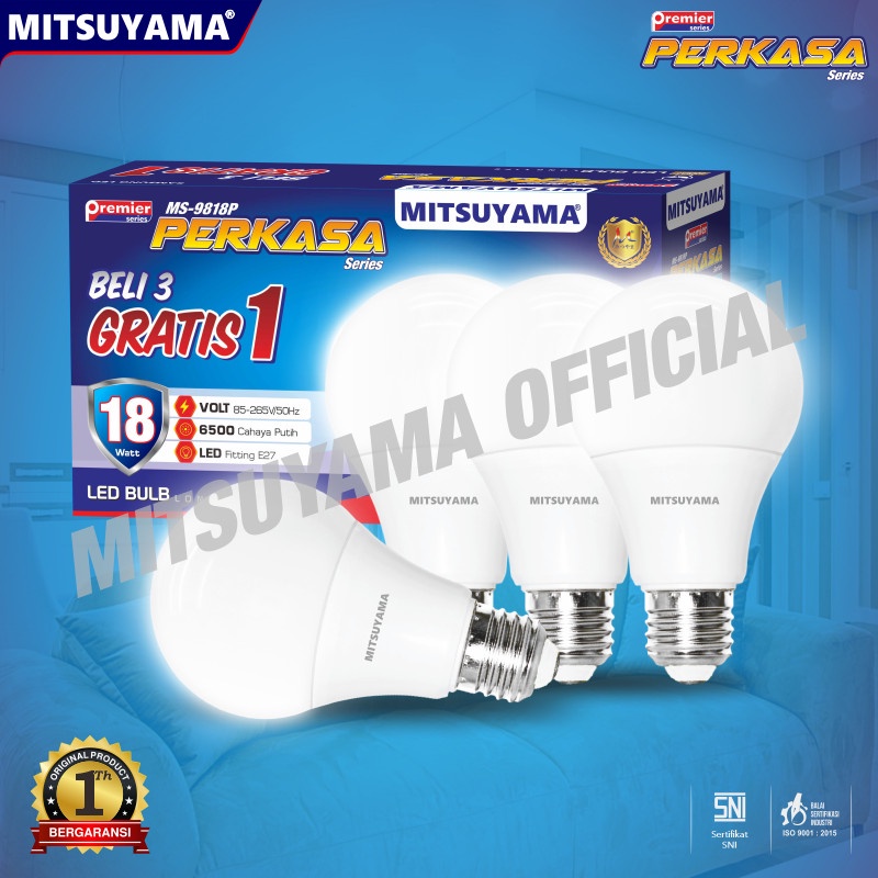 Barangunik2021 - Bohlam LED Bulb Premier series Perkasa Mitsuyama Buy 3 Get 1 MS-98xxP