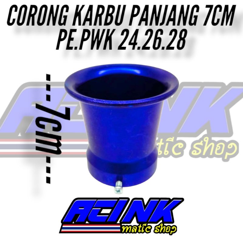 Velocity corong karbu pe 28 pwl 28 pwk 28 ukuran panjang 7cm full cnc