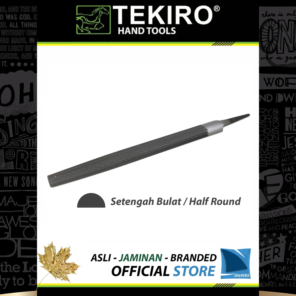 Kikir Setengah Bulat 6&quot; inch ~ 12&quot; inch Kasar atau Halus / Bastard / Smooth Half Round Files TEKIRO