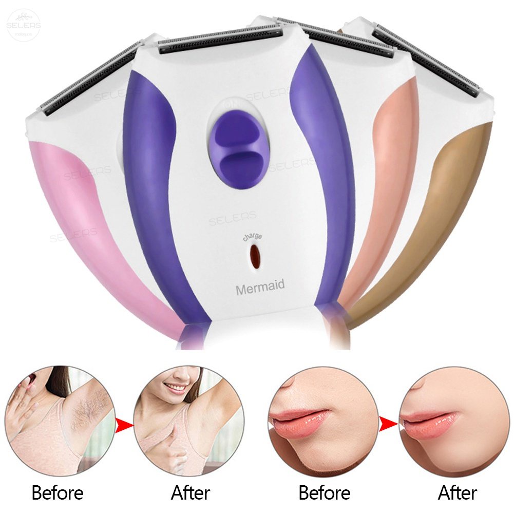 Mesin Penghilang Bulu Elektrik Tanpa Sakit Epilator USB Rechargable Hair Remover Untuk Wanita Cordless Depilator Alat Cukur Kaki Tubuh