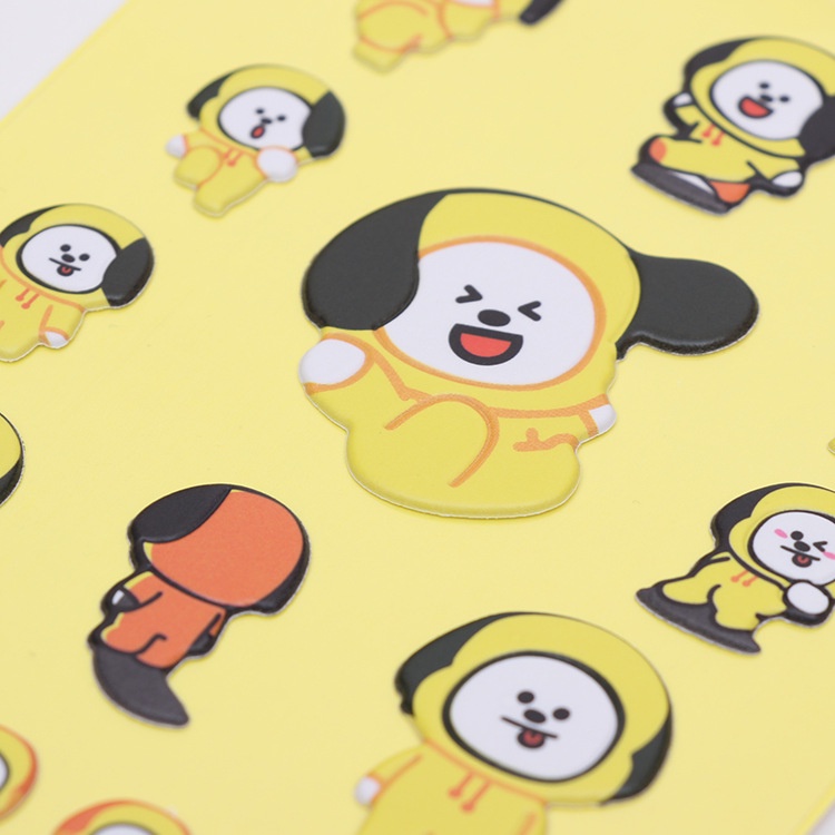 DD279 Stiker BT21 3D/Sticker Tata Koya Cooky Shooky RJ Mang Van/Stiker Unofficial BT21