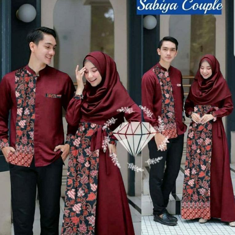 CHEKOUT CP SABIYA BATIK, COUPLE PASANGAN, KATUN PRADA MOSCREPE, GAMIS HIJAB MUSLIM, DRESS MAXY, 3 UK