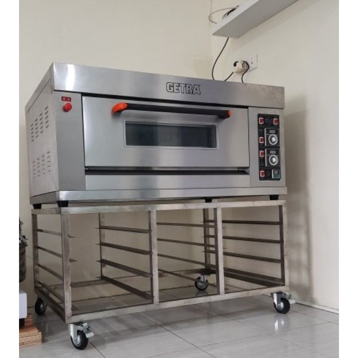 Kaki oven/Meja oven Deck Stainless Steel | Untuk Oven 1 deck 1 tray-Meja Oven