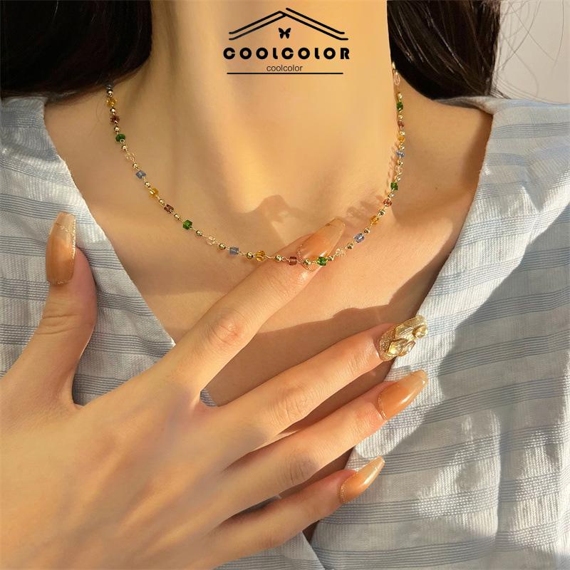COD❤️Gelang Warna-warni Musim Semi Selera Desain Minoritas Wanita Aksesori Gelang- cl