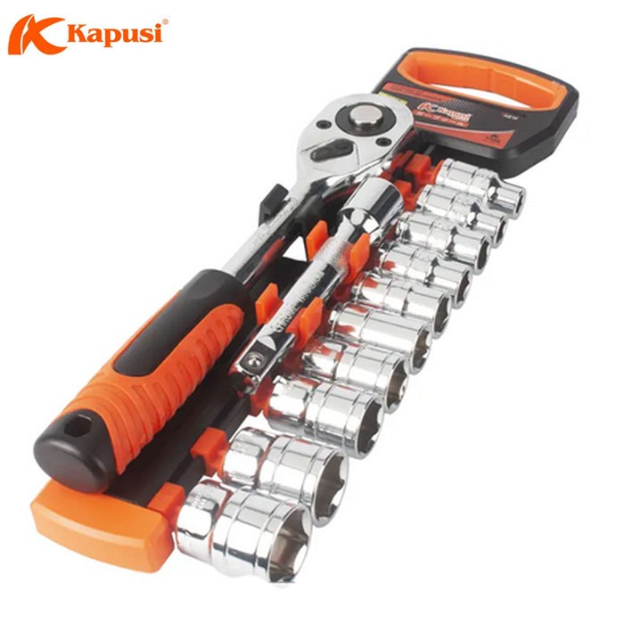 Kapusi Socket Set 12 Pcs Kunci Sok Shock 1/2 Inch K-9811