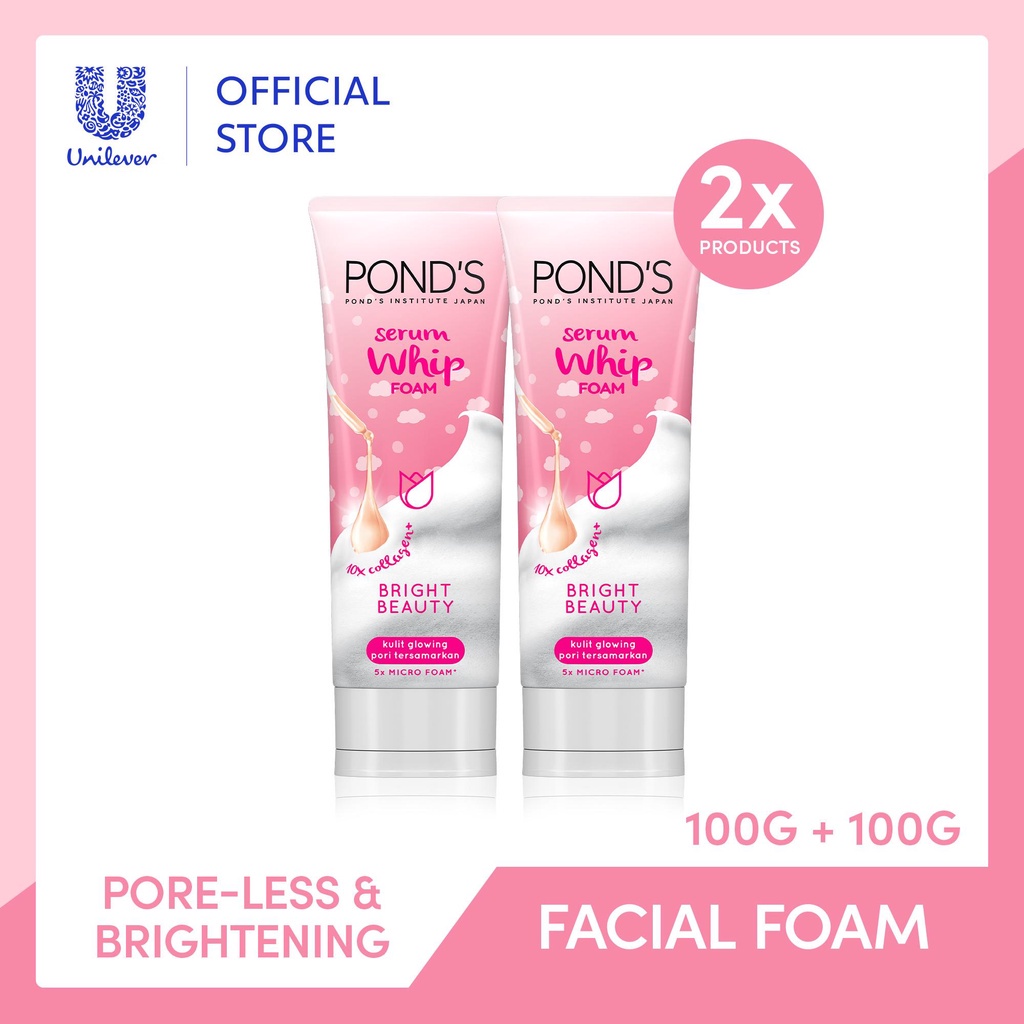 Pond's Bright Beauty Whip Foam 100g Twinpack