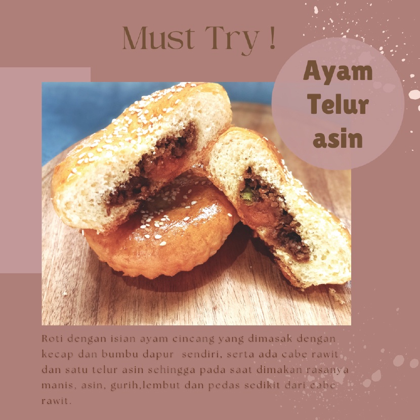 

Roti ayam telur asin