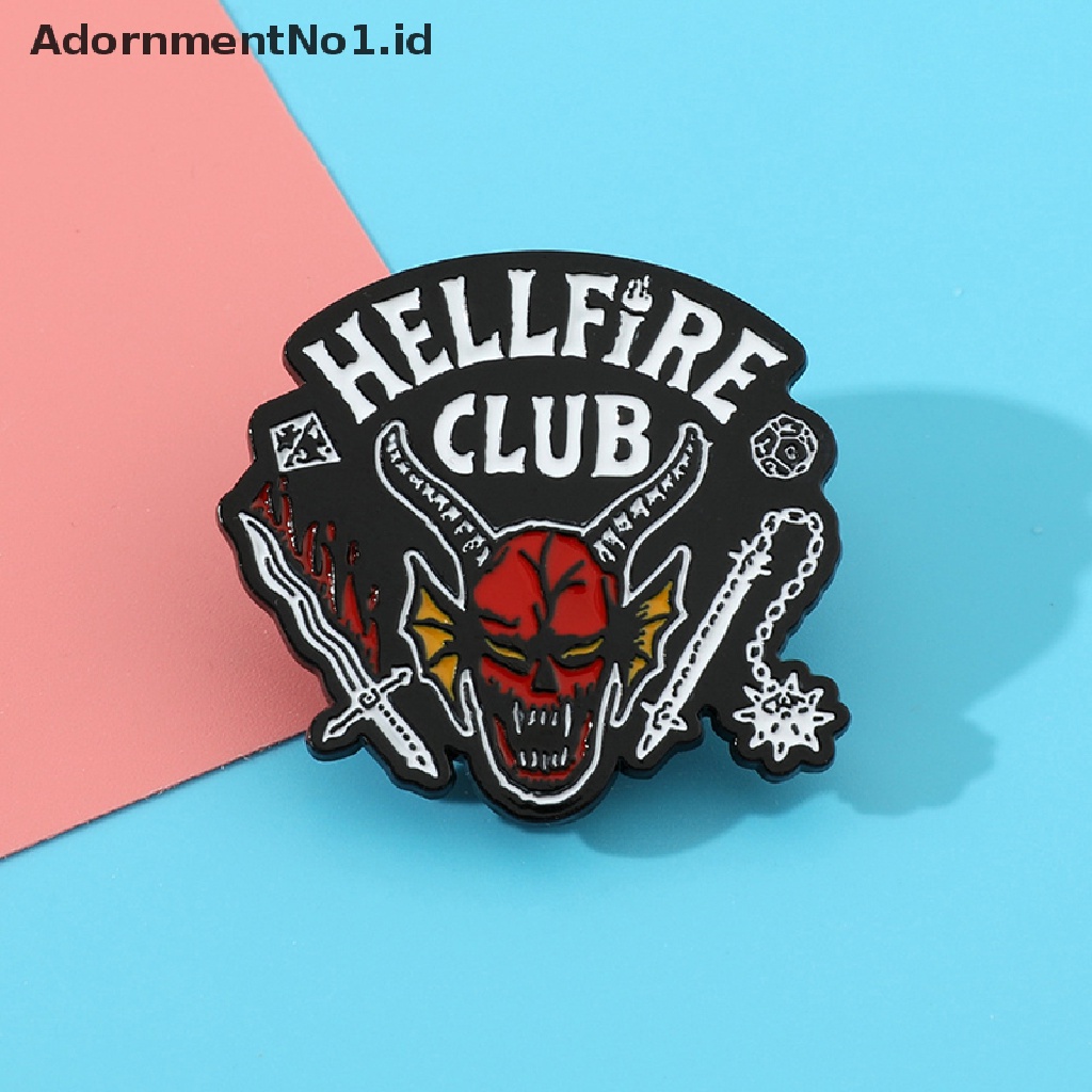 [AdornmentNo1] Hellfire Club Stranger Things Pin Lencana Bros Acara Kerah Pin Kostum Aksesoris Hadiah [ID]