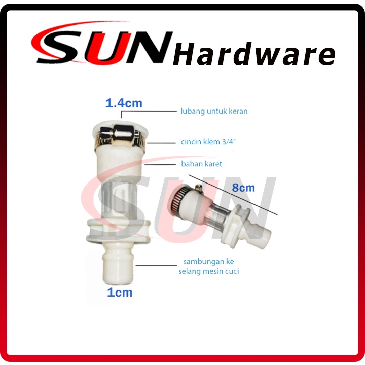 Sambungan Selang Mesin Cuci Universal Adaptor Kepala Kran Inlet