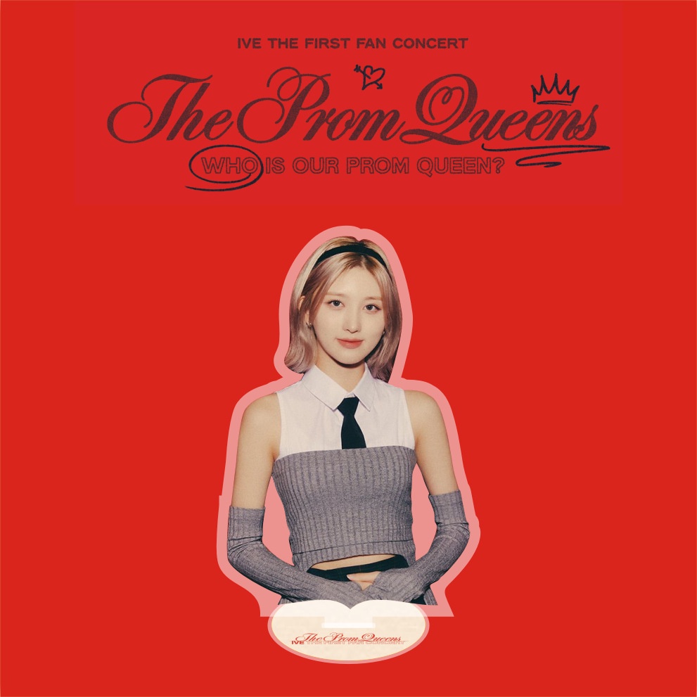 Stand Akrilik Konser Kipas Angin 10CM IVE Pertama THE PROM QUEENS IVE Member Stop Sign Berdiri