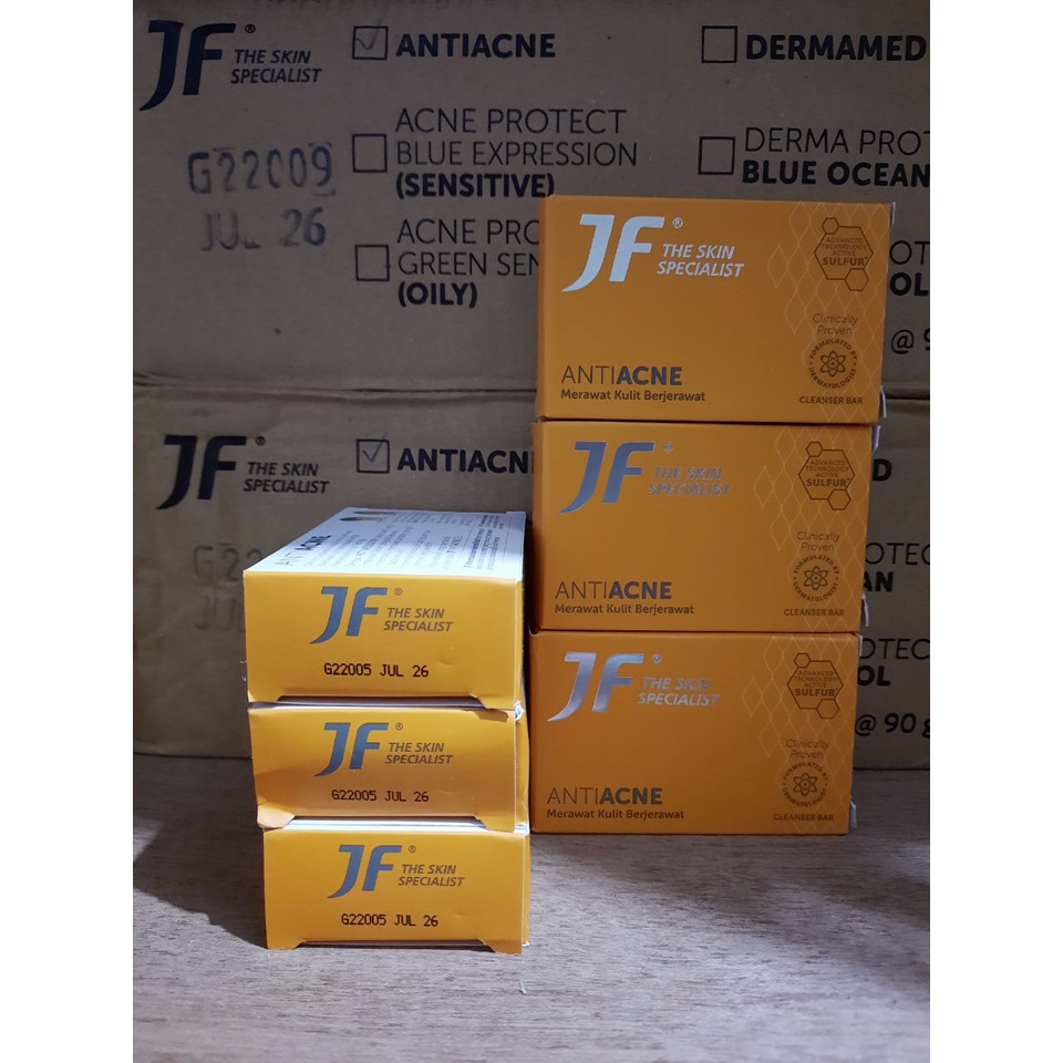 Sabun JF Sulfur 90gr kemasan banded isi 3 pcs