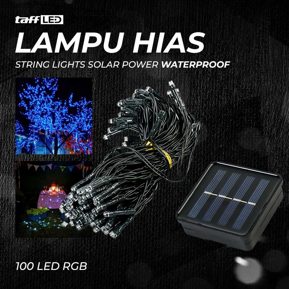 (BISA COD) FTIHSHP LED Lampu Hias String Lights Solar Power Waterproof 100 LED RGB - YY-3210