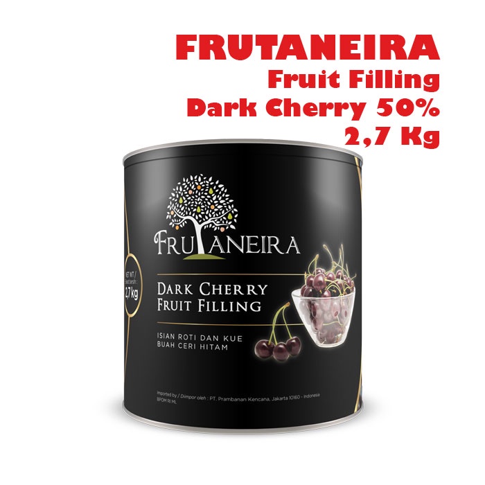 FRUTANEIRA Jam 2,7kg ( 50% Buah asli ) Selai Filling Dark Cherry 2,7 Kg