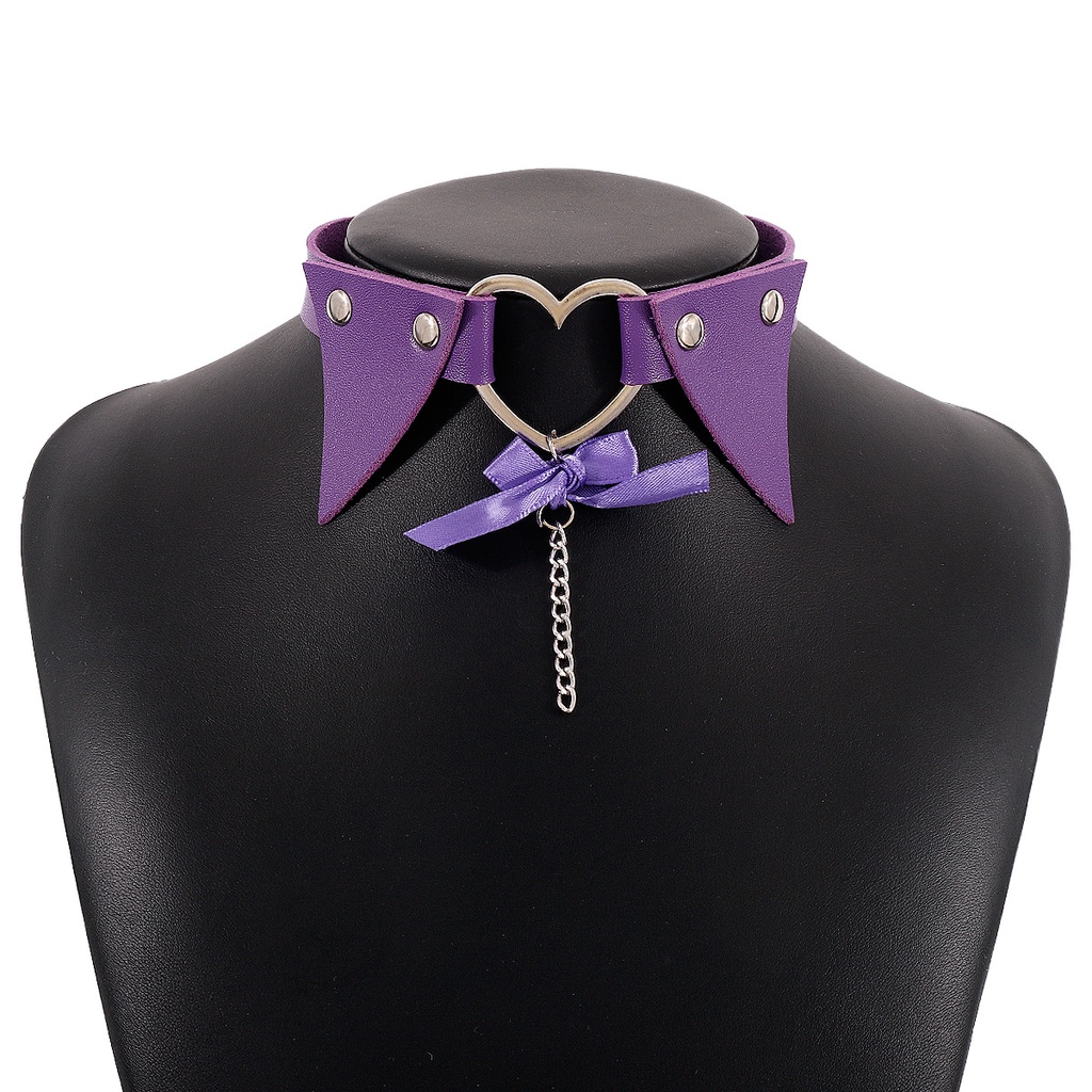 Gothic Fashion Ikatan Simpul Choker Untuk Wanita Punk Kulit PU Rumbai Kerah Gaya Kalung Perhiasan Aksesoris Pesta