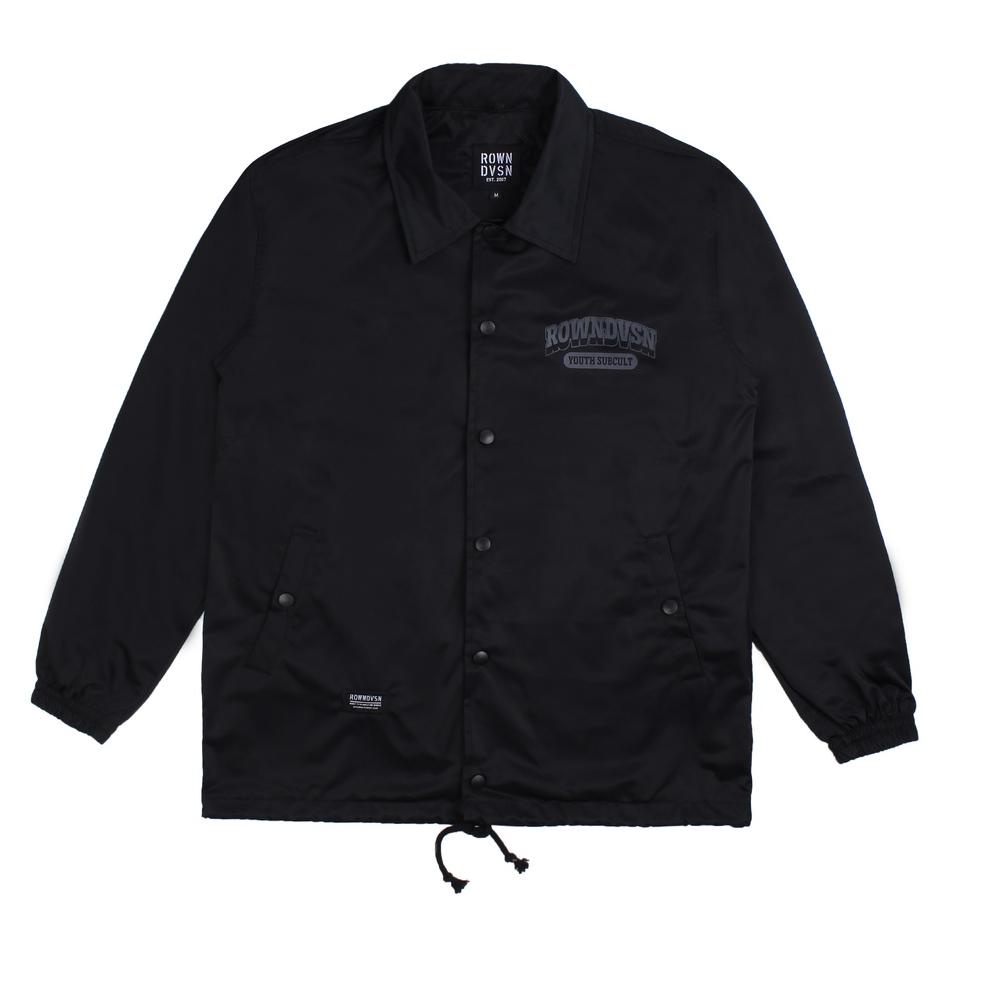 SALE Rown Division Coach Jacket Black - Rowndvsn Coach Jaket Cameron Black