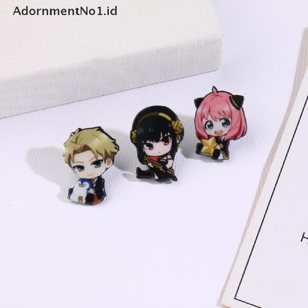 [AdornmentNo1] Anime Badge Bros Pin Cospaly Loid Anya Yor Pin Logam Aksesoris Kostum [ID]