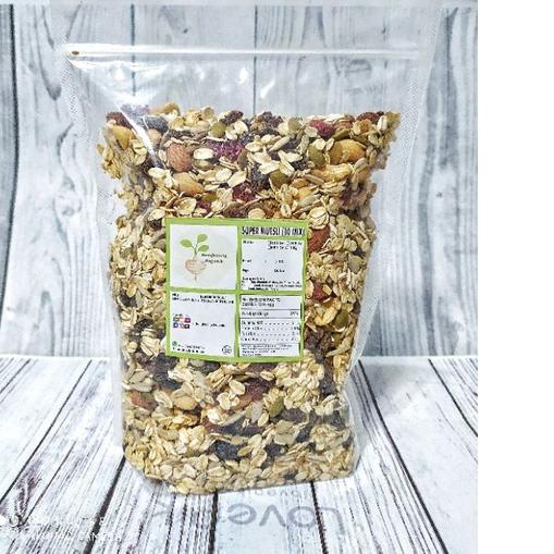 

☜ SUPER MUESLI 500gr - Rolled Oat, Almond, Cranberry, Cashew, Pumpkin Seed, Sunflower Seed, Flaxseed ✽